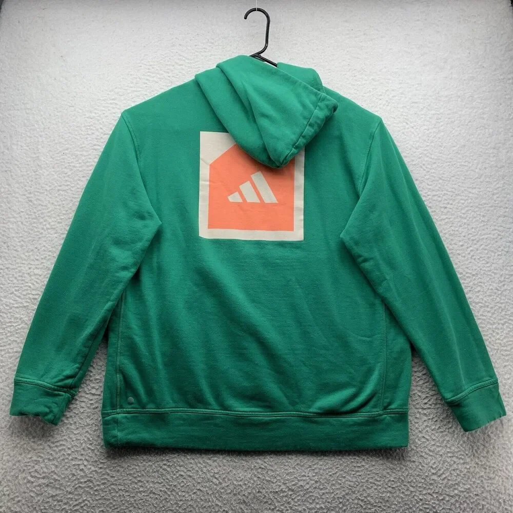 Adidas Adicross Hoodie‎ Mens Large L Green Golf Athletic Sweatshirt Sports Dad